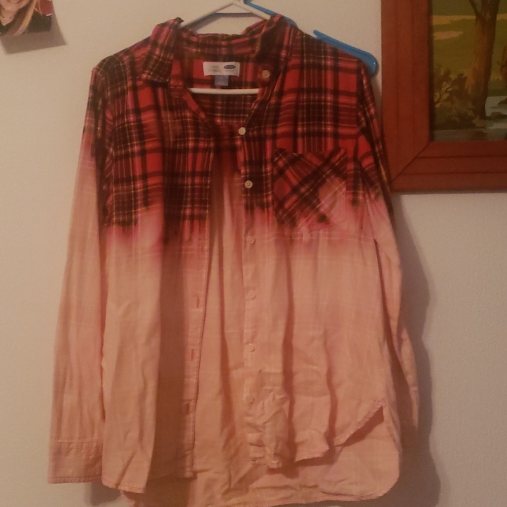 Old navy bleached flannel